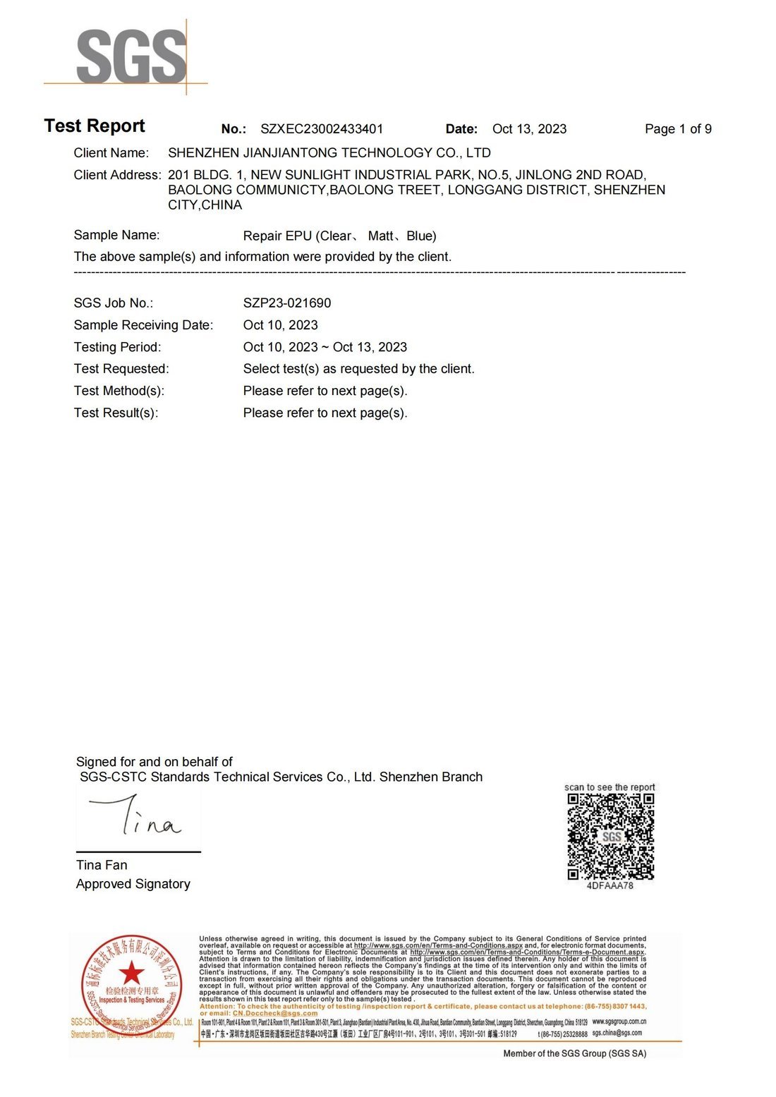SGS Test Report - IEC 62321